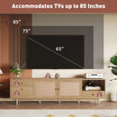 TV Stand With Doors - Natural