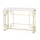 Modern Glam Console Table With Geometric Design - Gold