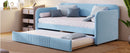 Upholstered Daybed Sofa Bed With Trundle Bed