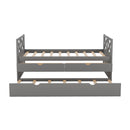 Multi-Functional Daybed with Drawers and Trundle, Gray