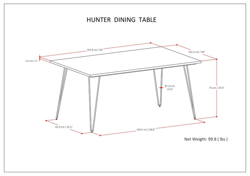 Hunter - Dining Table - Natural