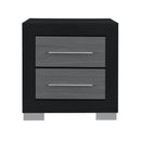 Elsa - 2 Toned Nightstand With Bar Handle And Spacious Drawers