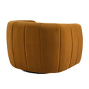 Serenizia - Upholstered Velvet Swivel Chair With Channel Tufted