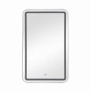 Rectangle Medicine Cabinet Mirror Bathroom Mirror With Storage Wall Mounted Medicine Mirror Cabinet With LED - Sliver