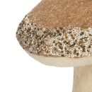 Mushroom Holiday Ornament, For Harvest Festival Fall Festival & Thanksgiving Table Decorations (Set of 2) - Beige / Light Brown