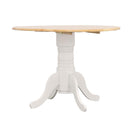 Allison - Round Drop Leaf Extension Dining Table - White - Atlantic Fine Furniture Inc