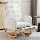 Accent Rocking Chair With Footrest, High Back