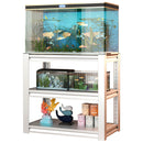 Stylish Metal Aquarium Stand For 20 - 30 Gallon Tanks, 3 Tier Adjustable Shelf