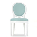 French Country Dining Chair Set With Round Backrest