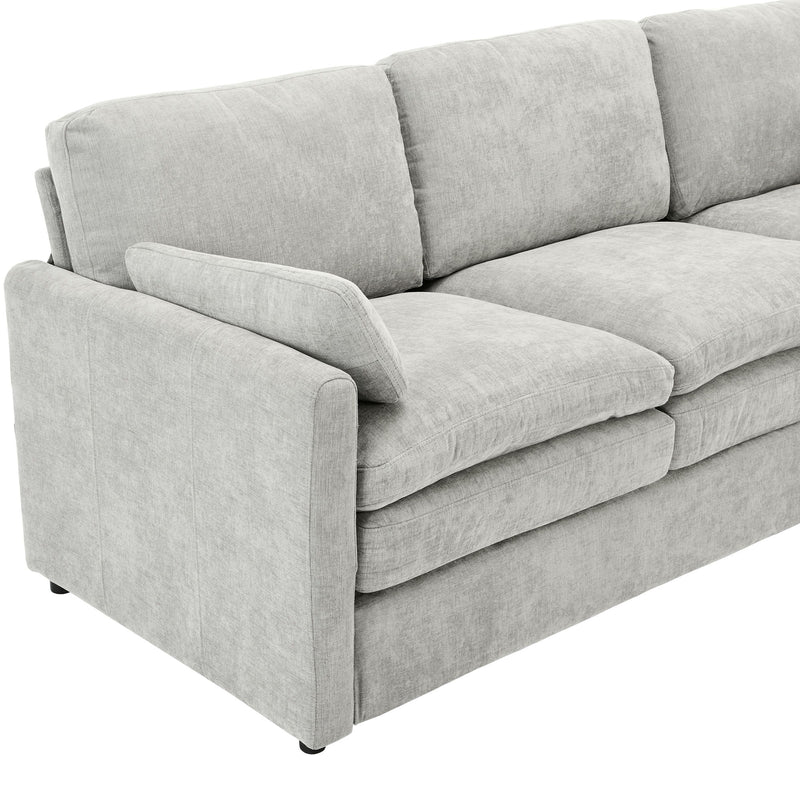 Cozy Upholstered 3 Seater Sofa Plush Cushion For Living Room