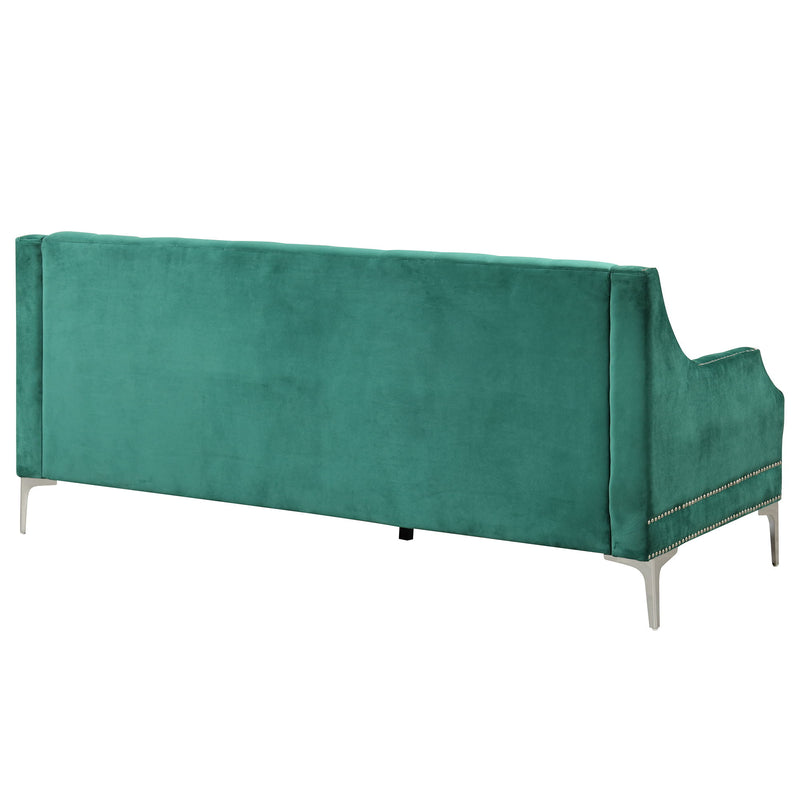 Modern Sofa Dutch Plush Upholstered Sofa With Metal Legs, Button Tufted Back