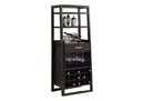 Home Bar Wine Rack Storage Cabinet - Espresso