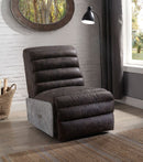 Okzuil - Recliner - 2-Tone Gray Top Grain Leather & Aluminum - Atlantic Fine Furniture Inc