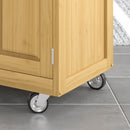 Create-A-Cart - 4 Doors Kitchen Cart - Light Wood Top