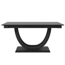 Topmax - 6 Piece Wood Half Round Dining Table Set Kitchen Table Set With Long Bench And 4 Dining Chairs, Modern Style