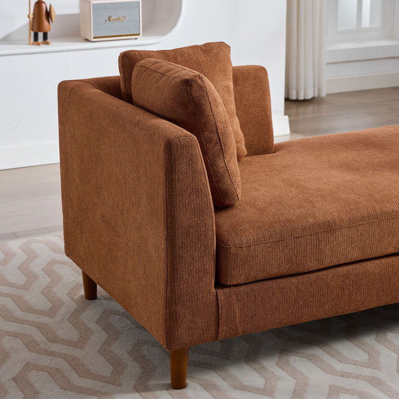 Wide Modern Double Sided Upholstered Chaise Lounge