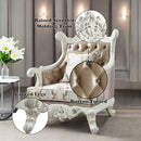 Vanaheim - Chair - Fabric & Antique White Finish - Atlantic Fine Furniture Inc