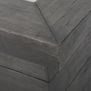 Anchorage - Wood Square Fire Pit 40, 000 Btu - Gray