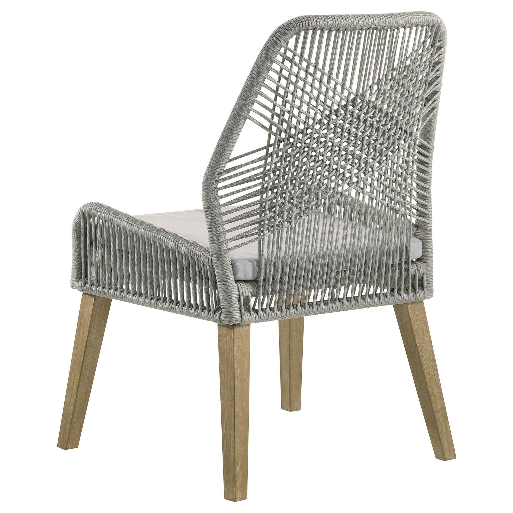 Nakia Woven Rope Dining Side Chairs Grey (Set of 2) - Atlantic Fine Furniture Melbourne FL
