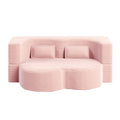 Convertible Plush Corduroy Foam-Filled Sleeper Sofa Bed With 2 Pillows