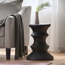 Side Table Modern Concrete Accent Piece - Black