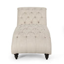 Chaise Lounge With Button Tufted Diamon Stitch