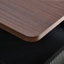 Adjustable End Table With Wheels, 360°Rotating Top And Storage Space