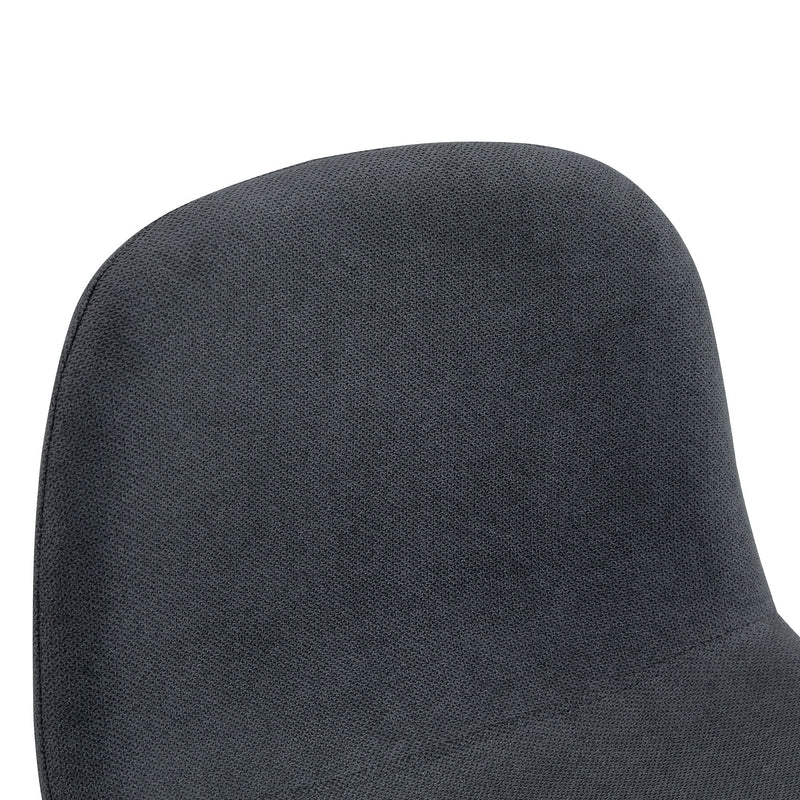 Modern Black Pu Bar Chair Rounded Backrest (Set of 2)