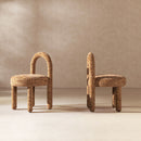 Penny - Round Arched Upholstered Dining Side Chair (Set of 2) - Golden Rust Orange