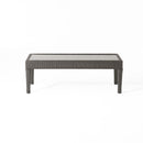 Contemporary Antibes Loveseat & Table Set Outdoor - Gray