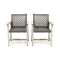 Outdoor Dining Chair Acacia Wood Frame (Set of 2)