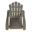 Outdoor Foldable Adirondack Chair With Hand Crafted Details - Gray