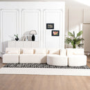 Upholstered Sofa Free Combined Sofa Couch With 2 Chaise Lounge And Five Back Pillows For Living Room