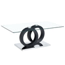 Contemporary Style Glass Top Coffee Table