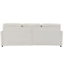 Cozy Upholstered 3 Seater Sofa Plush Cushion For Living Room