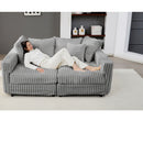 Modern Comfy Upholstered 4 Seat Sofa Cloud Couch,Deep Seat With Soft Pillows