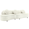 Modern Living Room Sofa Lamb Velvet Upholstered For Home