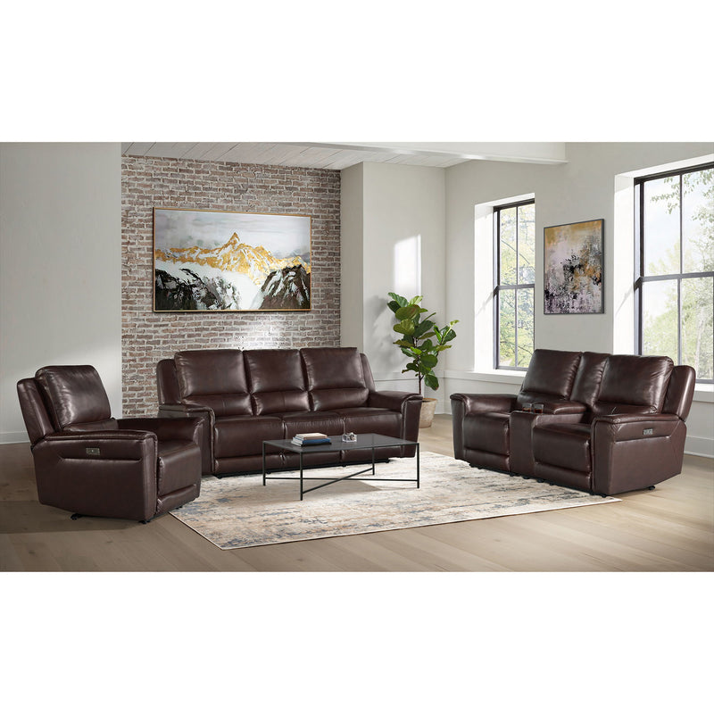 Pantera - Power Motion Loveseat With Console - Palais Dark Brown