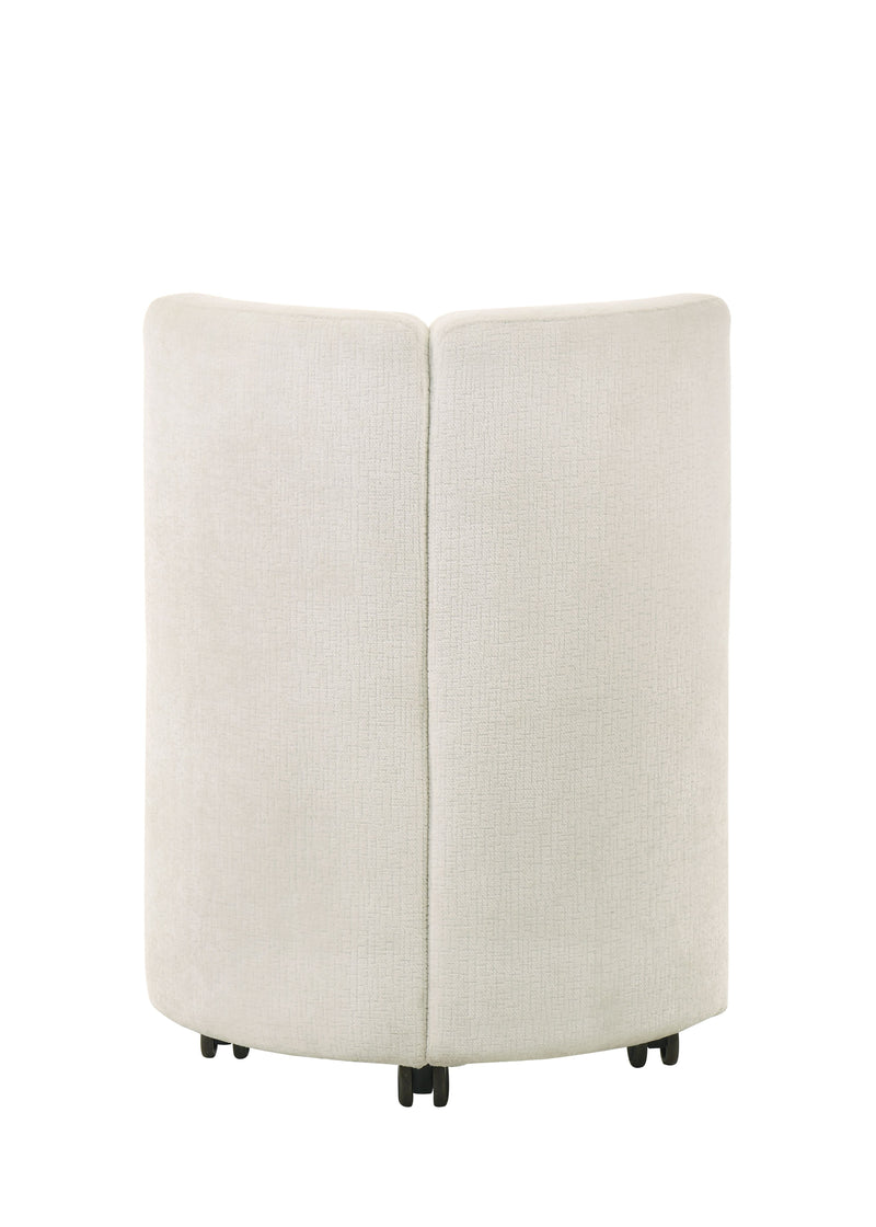 Blayde - Chenille Side Chair With Swivel (Set of 2) - White