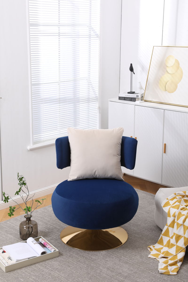 Swivel Accent Chair Armchair, Round Barrel Chair For Living Room Bedroom