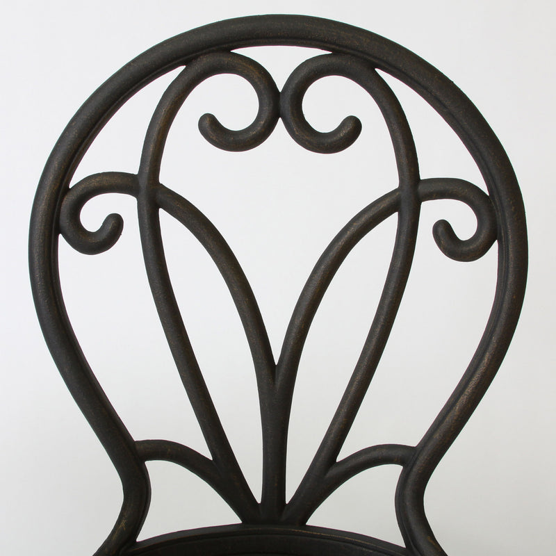 Thomas - 3 Pieces Cast Bistro Set - Black / Gold