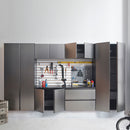 Nova - Series Garage Cabinet Set A With Soft Closing Doors - Metallic Gray