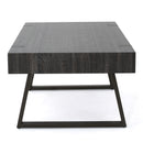 Abitha - Coffee Table With Industrial Powder Coated Metal Legs