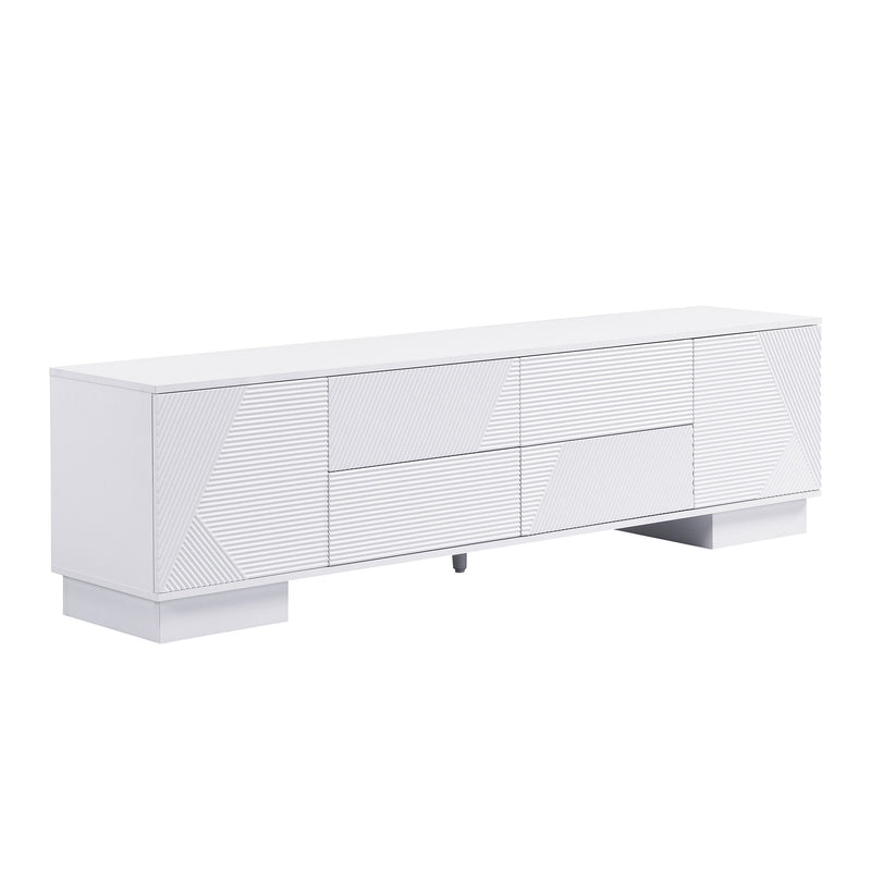 Modern TV Stand With Storage Cabinets, 4 Drawers