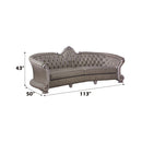 Dresden - Sofa - Bone PU & Gold Patina