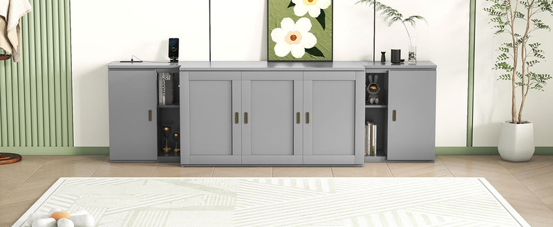 Murphy Bed With Shelves, Cabinets And USB Ports