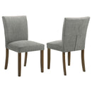 Luxe Upholstered Dining Side Chairs With Gently Curved Back (Set of 2)