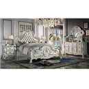 Dresden - Queen Bed - Synthetic Leather & Bone White