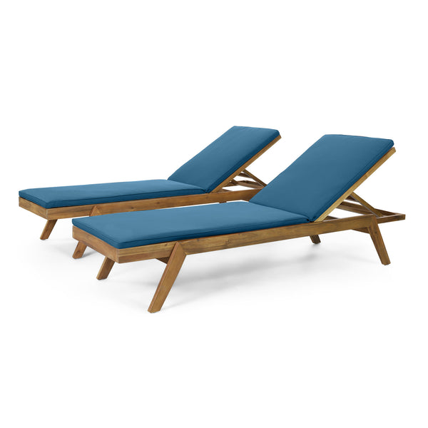 Nebulon - Outdoor Adjustable Chaise Lounge With Water Resistant Cushions (Set of 2)