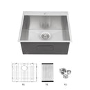 Stainless Steel Drop In Kitchen Sink, Topmount